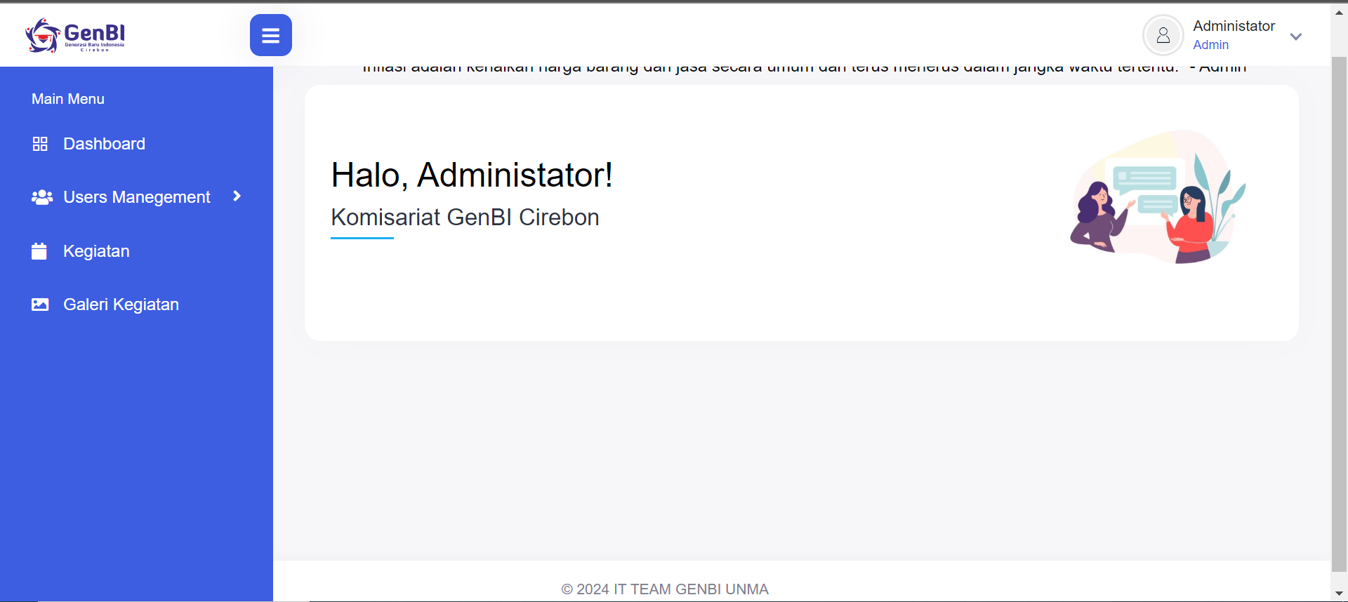 Satu GenBI community platform preview
