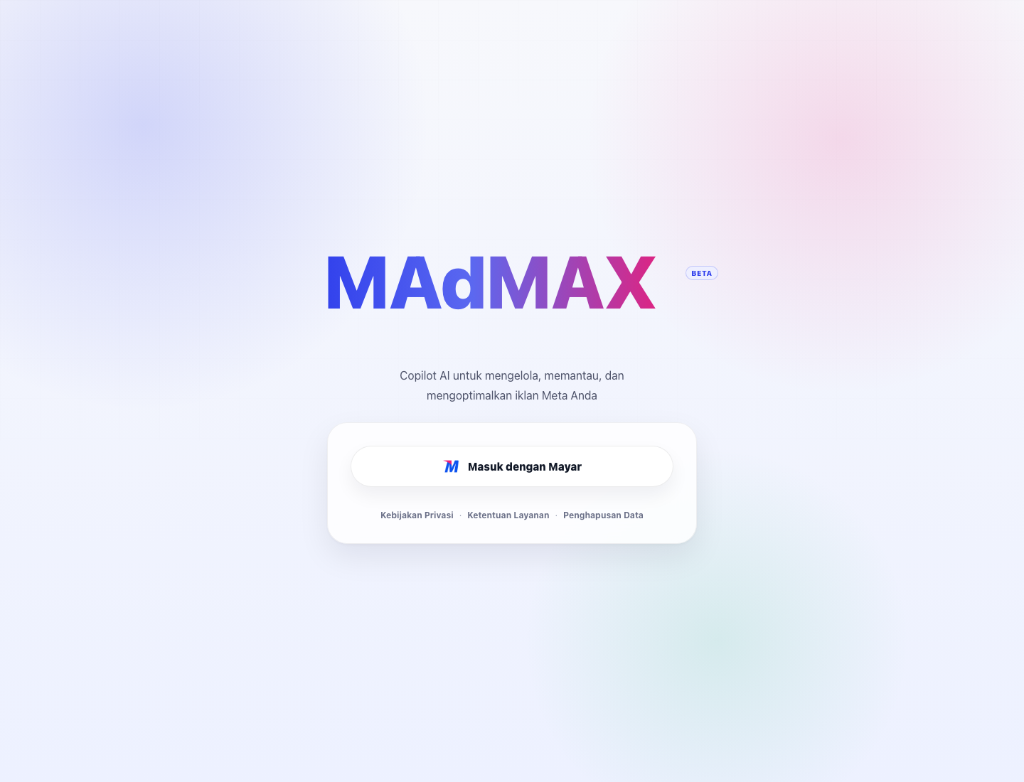 MAdMAX app access screenshot