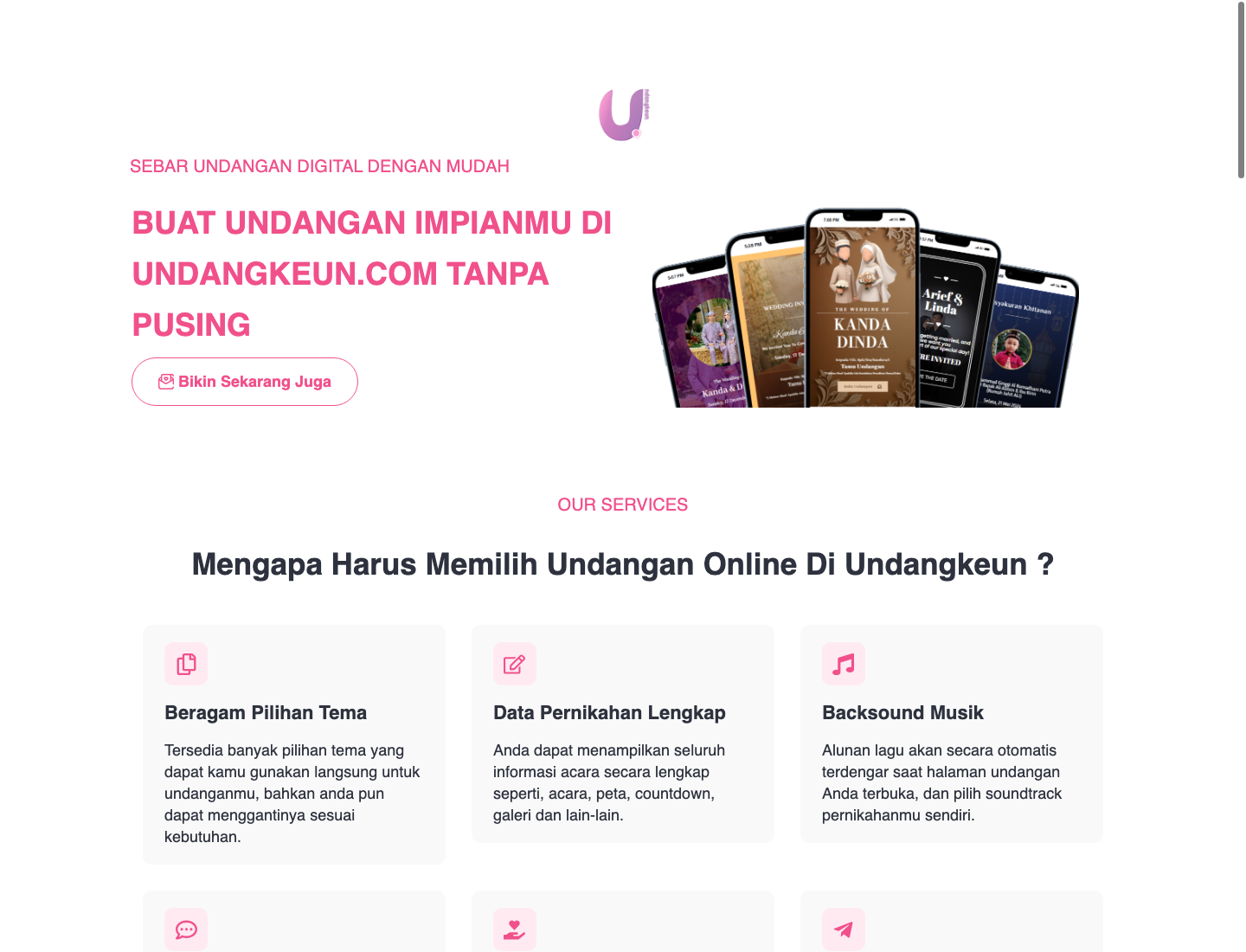 Undangkeun digital invitation website screenshot